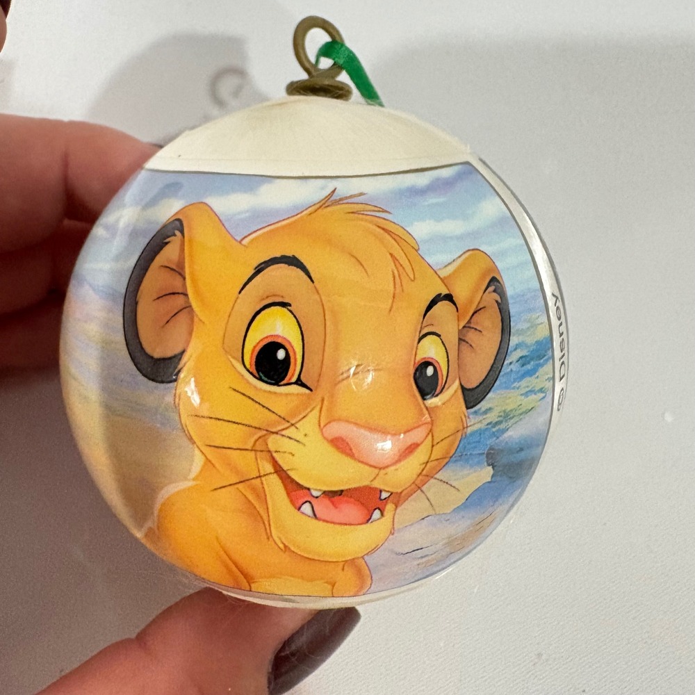 Disney The Lion King Satin Ball Christmas Ornament Simba Nala Rauch Vintage